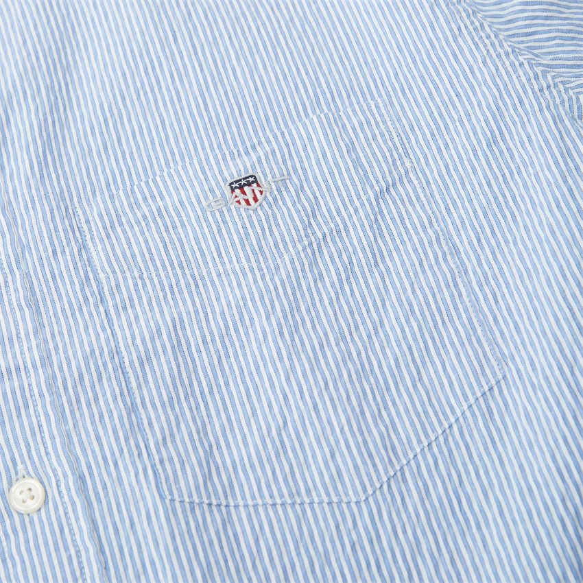 Gant Shirts REG SEERSUCKER STRIPE SHIRT 3240063 RICH BLUE